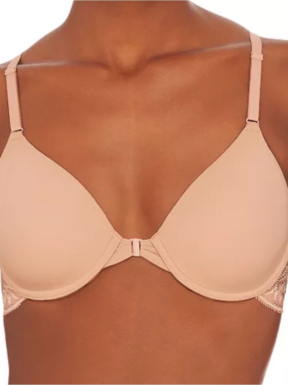 Natori Nude Front-Closure Seamless Bra